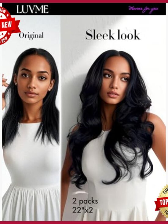18 Inch Clip In Hair Extensions, 100% Human Hair, Wavy, 110g main image 5